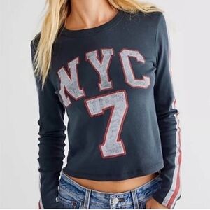 Daydreamer x Free People NYC 7 Shrunken Long Sleeve in Vintage Black size medium